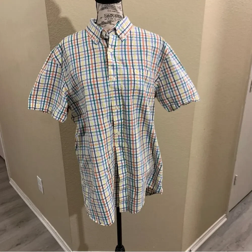 Banana Republic short sleeve button‎ down large